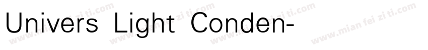 Univers Light Conden字体转换